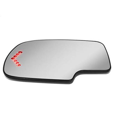 Imagem de DNA Motoring SMP-056-L Espelho retrovisor aquecido para porta esquerda/lado do motorista vidro com seta de LED compatível com 00-06 Suburban/Tahoe/Yukon/Escalade