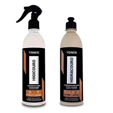 Imagem de Kit Hidratante para Couro Hidracouro 500ml + Limpador de Couro Higicouro 500ml Vonixx