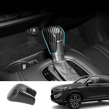 Imagem de GZBFTDH Acessórios para carro, capa de botões de câmbio, compatível com Honda HRV HR-V acessórios 2022 alavanca de mudança de marcha manual de velocidade
