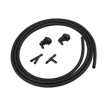 Imagem de A ABSOPRO Bocal de arruela de janela do para-brisa dianteiro 8S4Z17603AA com 2 conectores, 1 bocal do limpador de mangueira jato de spray para Ford Focus 2008-2011