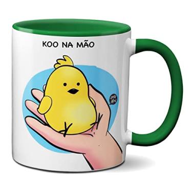 Imagem de Caneca Engraçada Koo na Mão Presente Criativo Rede Social (Verde)