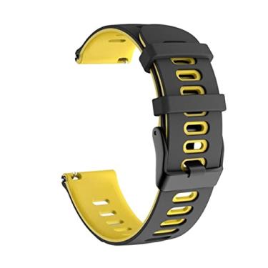 Imagem de HAZELS Pulseiras de substituição de 20 mm para COROS PACE 2 Pulseira de relógio inteligente de silicone esportivo para COROS APEX 42 mm Pulseira Correa (Cor: Vermelho Preto, Tamanho: 20 mm Universal)