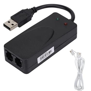 Imagem de Fax Modem, Porta Dupla USB 2.0 Driver de MODEM Externo de 56K, MODEM de Porta Dupla Modem USB Plug and Play Modem USB, Padrão e Expandido Compatibilidade com Conjunto de Comandos