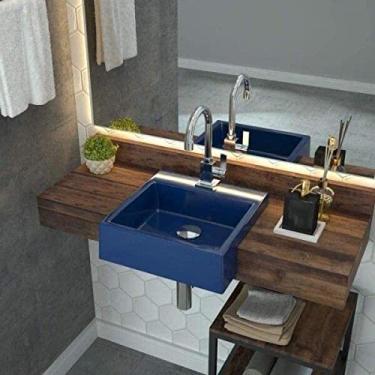 Imagem de Cuba de Semi Encaixe para Banheiro XQ355 Quadrada Compace