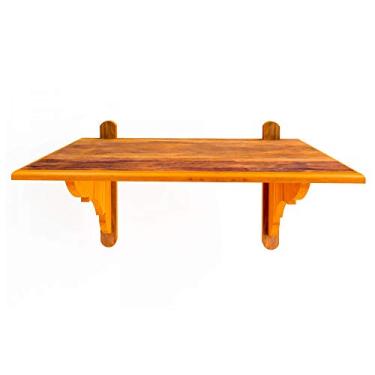 Imagem de Garimpo Mineiro - Prateleira Mão Francesa em Madeira de Demolição 2 em 1 - Rústico - 80x20x20 cm