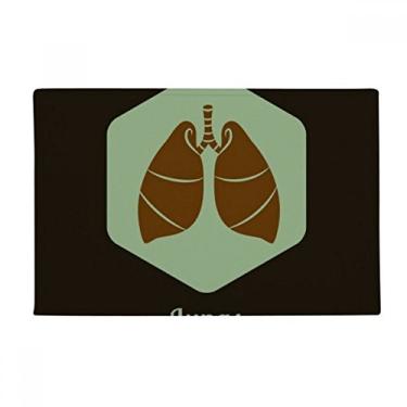 Imagem de DIYthinker Body Organs Tapete antiderrapante para porta de banheiro com órgãos pulmões