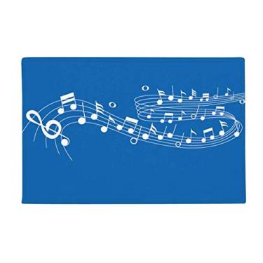 Imagem de DIYthinker Blue Dancg Music 5-le Tapete antiderrapante para banheiro com porta de cozinha 40,64 x 60,96 cm