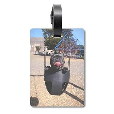 Imagem de Bulldog — Bolsa de viagem para fotografia de animais de estimação, etiqueta para cartão de bagagem