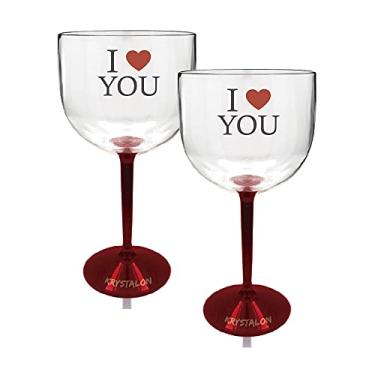 Imagem de Kit 2 Taças Gin Bicolor Personalizadas Amo Você - Para Dia dos Namorados