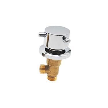 Imagem de Torneira misturadora com interruptores de banheira, válvula de mistura de água fria e quente, latão dividido para massagem, torneira de banheira com controle de 2 ou 3 vias, cabo triplo, núcleo de válvula de cerâmica, controle de temperatura