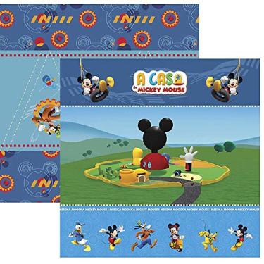 Imagem de Kit Fls.P/ Scrap Df A Casa Do Mickey 1 Cenario E Bandeirolas C/12 Un, Toke E Crie, Sdfd118, Multicolorido, Pacote De 12