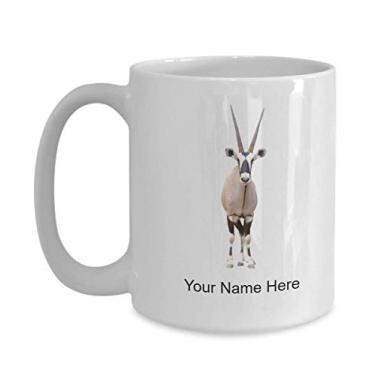 Imagem de Caneca Oryx personalizada - Caneca de café Oryx - Ideia de presente Oryx - Copo Oryx personalizado - Caneca Oryx personalizada - Caneca de café 425 g