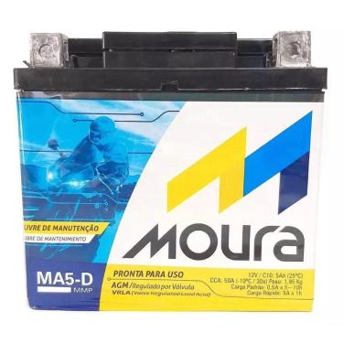 Imagem de Bateria Moto Moura 5 Ah Amperes Biz Xre 300 Xre 190