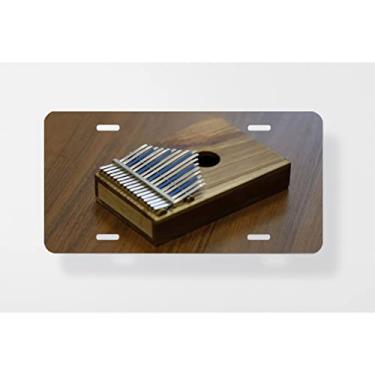 Imagem de Instrumento musical africano calimbaa raro instrumento musical calimba africano instrumento étnico capa para placa de carro - capa para placa de carro 15 x 30 cm