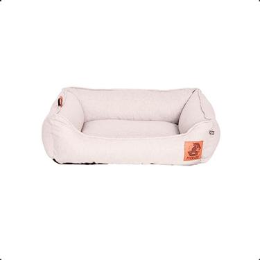 Imagem de Cama Para Cachorro Porte Médio Mabuu Pet - Linho Gelo - Tamanho M 90x70Cm