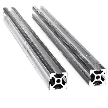 Imagem de 2 peças de trilho de perfil de alumínio de 400 mm série 2020 padrão europeu com tampa de extremidade para impressora 3D, extrusão de perfil de alumínio, trilho linear rosqueado na extremidade M6 x 13 mm