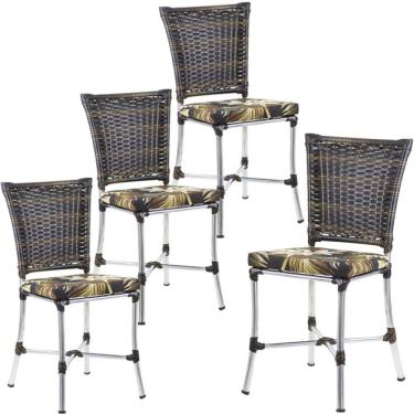 Imagem de 4 Cadeiras Angra em Ferro para Cozinha, Área e Sala - Trama