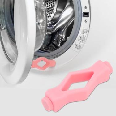 Imagem de Suporte da porta da lavadora de carga frontal, Suporte da porta da lavadora, Suporte da porta da m¨¢quina de lavar, Suporte da porta, Porta dupla flex¨ªvel O batente da porta da lavadora tipo(pink)