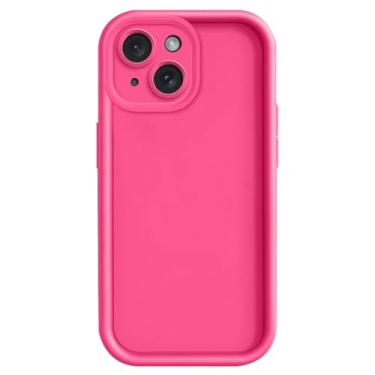 Imagem de HAZARA Capa de silicone para iPhone 15 Pro Max/15 Pro/15 Plus/15, capa à prova de choque com forro de microfibra, capa protetora de telefone com toque macio e sedoso, rosa 1,15