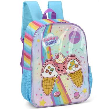 Imagem de Mochila de Costas Luxcel Up4You Unicórnio Game Colorido