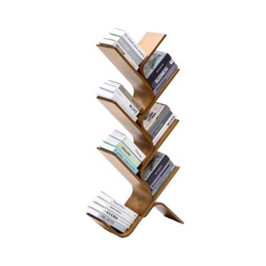 Imagem de GRFIT Estante de livros para sala de estar, suporte de exibição de chão, rack de armazenamento simples, suporte de várias camadas para livros de fotos, estante de livros (tamanho: E)