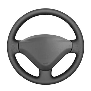 Imagem de MEWANT Capa de volante personalizada para Peugeot 206 2009-2012/207 2006-2012/207 CC 2007-2012/207 SW 2007-2013/Expert 2008-2016/Partner 2008-2019/Partner 2008-2019/Partner Tepee 2 008-2018