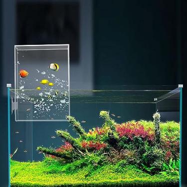 Imagem de Tanque de peixes de pressão negativa, elevador de peixes transparente, aquário invertido acima da água, refil automático, tanque de peixes suspenso a vácuo, manutenção do nível de água, decoração de