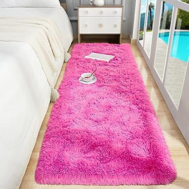 Imagem de Foxmas Tapete de corredor macio para quarto, sala de estar, tapetes macios de 6 x 1,8 m, tapete felpudo de cabeceira para quarto de bebê de crianças, tapete felpudo para corredor, com fundo