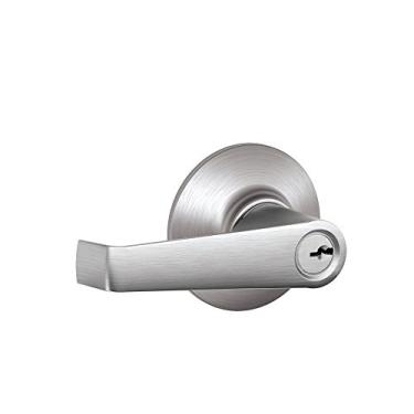 Imagem de Schlage F80CSSK V ELA 626 Elan Light Comercial Keyed Storeroom Lever, Cromado Acetinado