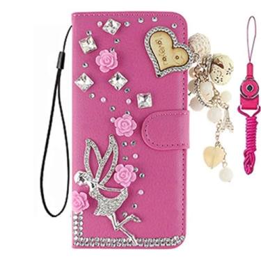 Imagem de Capa protetora para Motorola Moto Edge 50 Fusion, carteira de couro brilhante feita à mão, alça de pescoço, suporte, fecho magnético, para Motorola Edge 50 Fusion (tamanho 11)