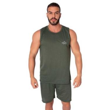 Imagem de Pijama Masculino Regata Bella Fiore Malha Lisa Verão Roupa Para Domir Linha Noite-Masculino