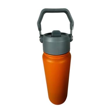 Imagem de Garrafa Térmica Água Inox 800ML Academia Squeeze Carro LM-P1589-LJ (Laranja)