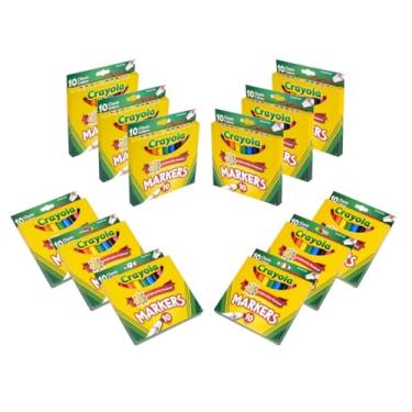 Imagem de Crayola Broad Line Markers Bulk, 12 Marker Packs with 10 Colors
