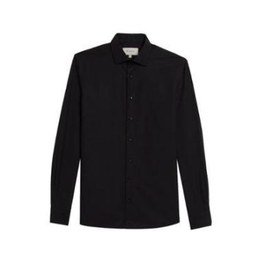Imagem de Camisa Dudalina Masculina Slim Tricoline Lisa Stretch Preta-Masculino