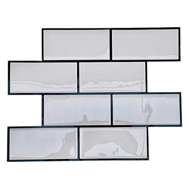 Imagem de Pastilha Adesiva Resinada Metrô, Tule/Rejunte Preto, Cromo Sign