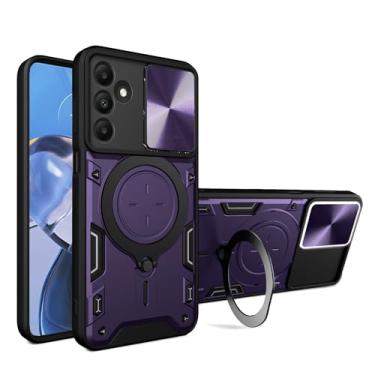 Imagem de Capa compatível com Samsung Galaxy M35 5G, com capa de lente de câmera deslizante compatível com Samsung SM-M356B/DS Galaxy M35 5G / SM-M356B capa roxa