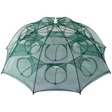 Imagem de Rede Armadilha de Pesca com 16 Bocas, para Capturar Peixes, Camarões e Siris