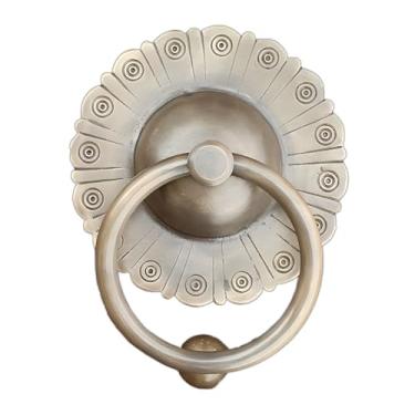 Imagem de Puxador De Anel De Porta Antigo Para Decoração, Puxador De Anel De Porta Gravado À Prova De Intempéries, Para Porta Da Frente(Brass,16.8cm/6.61in)