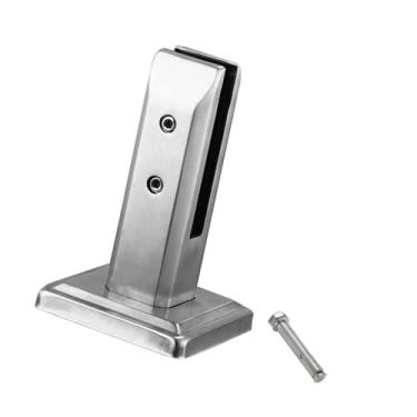 Imagem de Fenteer Grampo de vidro de aço inoxidável, de cerca de piscina, instalação conveniente, clipe de vidro para escadas, cerca de piscina, Silver a