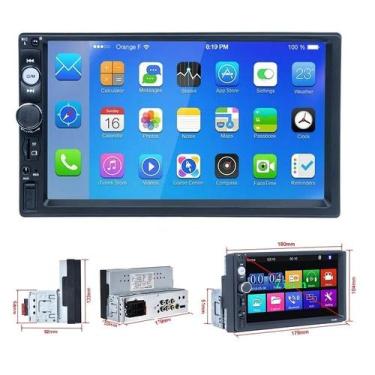 Imagem de Central Multimídia Universal 1Din Com Espelhamento USB, Bluetooth, Tel