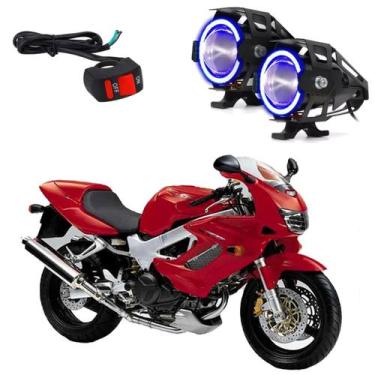 Imagem de Kit Led Farol Milha Moto Honda Super Hawk 1000 2004 2005 2006 2007 Ang