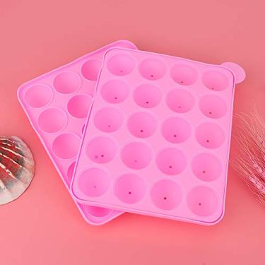 Imagem de Molde de Silicone para Pirulito de Bola Redonda Com 20 Cavidades - DIY para Doces, Bolos, Moldes para Assar Chocolate e Ferramentas de Pastelaria (Rosa)