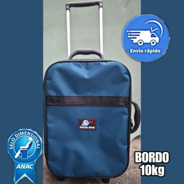 Imagem de MALA DE VIAGEM PEQUENA 10KG DE BORDO ANAC (1 Peça) PAIVA BAG . VERDE