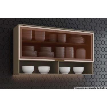 Imagem de Módulo Cozinha Henn Connect Armário 1 Prta c/Vidro Duna