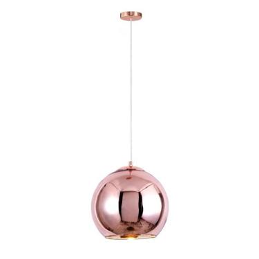 Imagem de Luminária Pendente 35Cm Globo Bola Dixon Rose Gold Gimpo, Bivolt