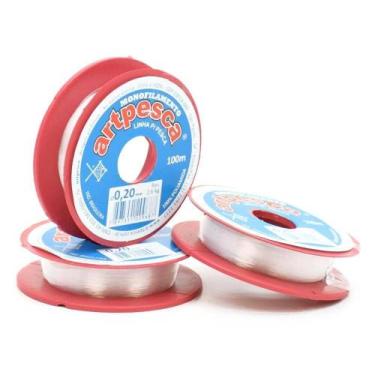 Imagem de Kit 10 Linhas De Nylon Para Pesca 0,20mm - 100 Metros - Artpesca