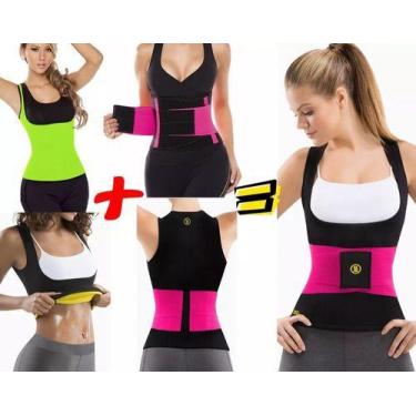 Imagem de Kit cinta Cami Hot Shapers + Cinta Belt Shapers - oem, GG, Amarelo, Pr