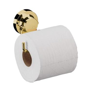 Imagem de Suporte Porta Papel Higiênico Papeleira Parede Com Ventosa Banheiro Do