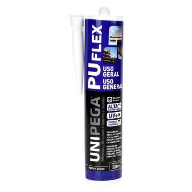 Imagem de Cola Silicone Selante PU Flex Uso Geral Preto 280ml - Unipega