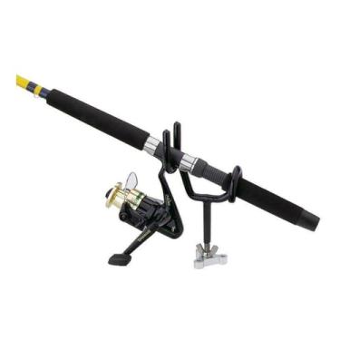 Imagem de Attwood 5062-3 25-Degree Sure Grip Steel Rod Holder with Mounting Base and 4-Inch Stem, Black Finish